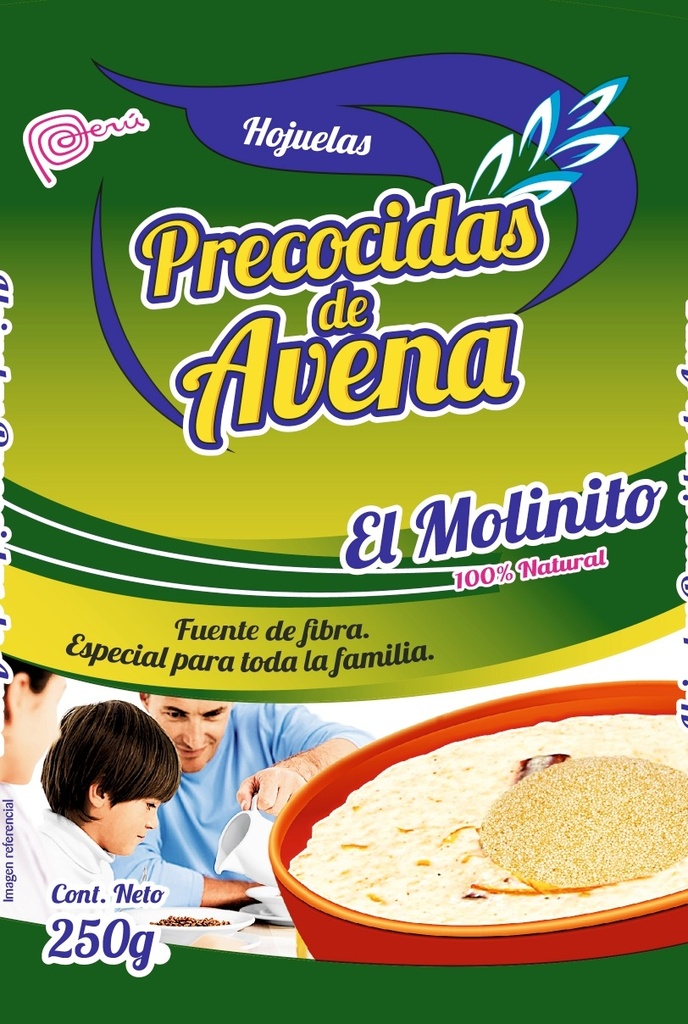 HOJUELAS PRECOCIDAS DE AVENA EL MOLINITO 100% NATURAL