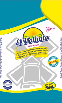 MEZCLA DE HARINAS EXTRUIDAS DE CEREALES Y LEGUMINOSAS EL MOLINITO 100% NATURAL