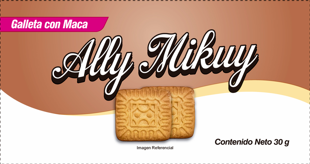 GALLETA CON MACA X 0.030 KG - CAJA X 180 UNIDADES - MARCA: ALLY MIKUY