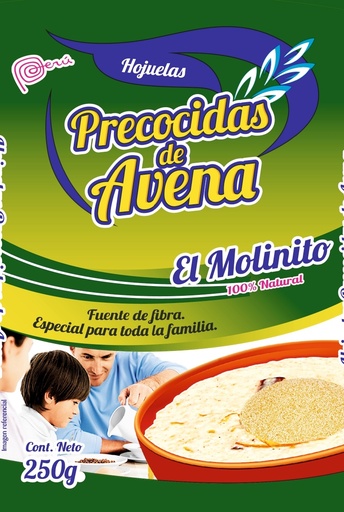 HOJUELAS PRECOCIDAS DE AVENA EL MOLINITO 100% NATURAL