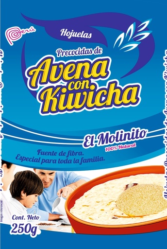 HOJUELAS PRECOCIDAS DE AVENA CON KIWICHA  MARCA EL MOLINITO 100% NATURAL