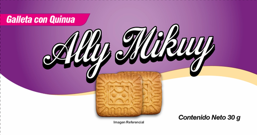 GALLETA CON QUINUA X 0.030 KG - CAJA X 180 UNIDADES - MARCA: ALLY MIKUY