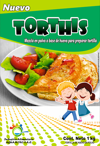 MEZCLA EN POLVO A BASE DE HUEVO PARA PREPARAR TORTILLA - TORTILLA DE HUEVO EN POLVO, MARCA TORTHIS 